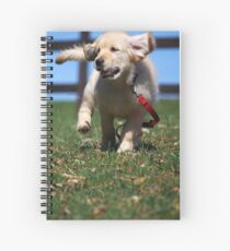"Golden Retriever Puppy On The Run..." Spiral Notebook