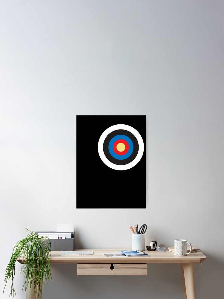 Bulls Eye On Breast Red White Blue Roundel Target Small On