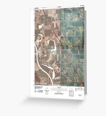 USGS TOPO Maps Iowa IA Salix 20100427 TM Greeting Card
