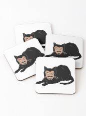 Vlad the Cat (Gray) Coasters