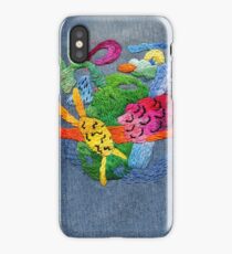 abstract embroidery iPhone Case