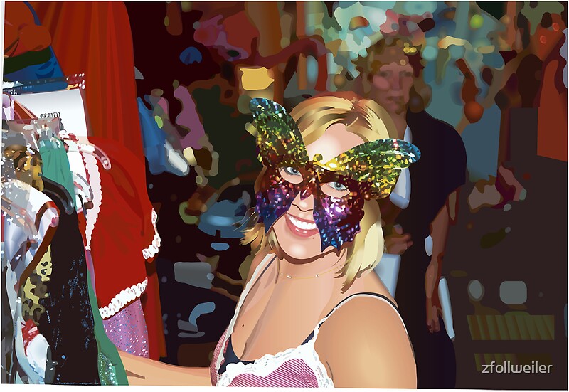 "Tiffany at the Key West Mardi Gras" by zfollweiler Redbubble