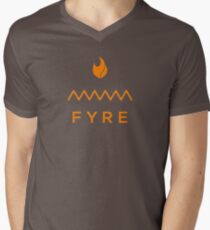 Fyre-Fest T-Shirt mit V-Ausschnitt für Männer