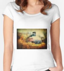 Autumn Nebraska Barn Women's Fitted Scoop T-Shirt