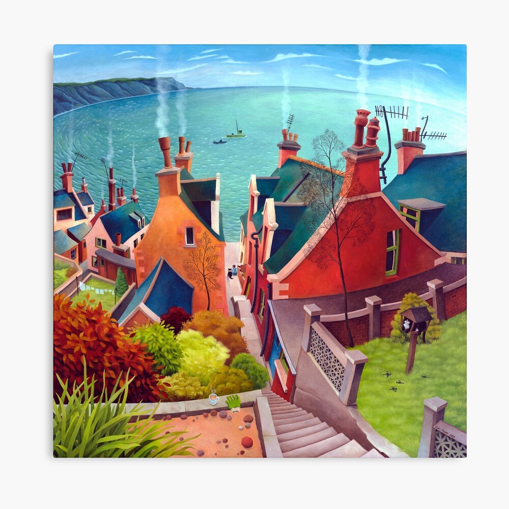 Sea houses. Gardenstown. Canvas Print
