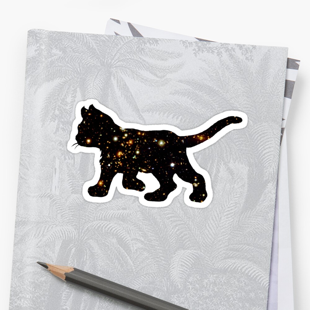 Night Cat Sticker By Oneiric Redbubble