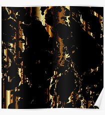 Black and Gold Marble Pattern Design Poster