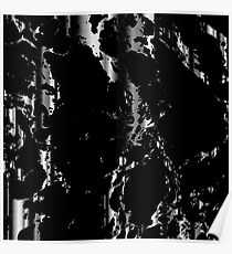 Black and Silver Marble Pattern Poster