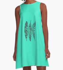 Boho Feathers A-Line Dress