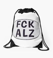 FCK ALZ Oval in Grey Drawstring Bag