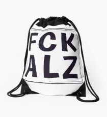FCK ALZ in Grey Drawstring Bag