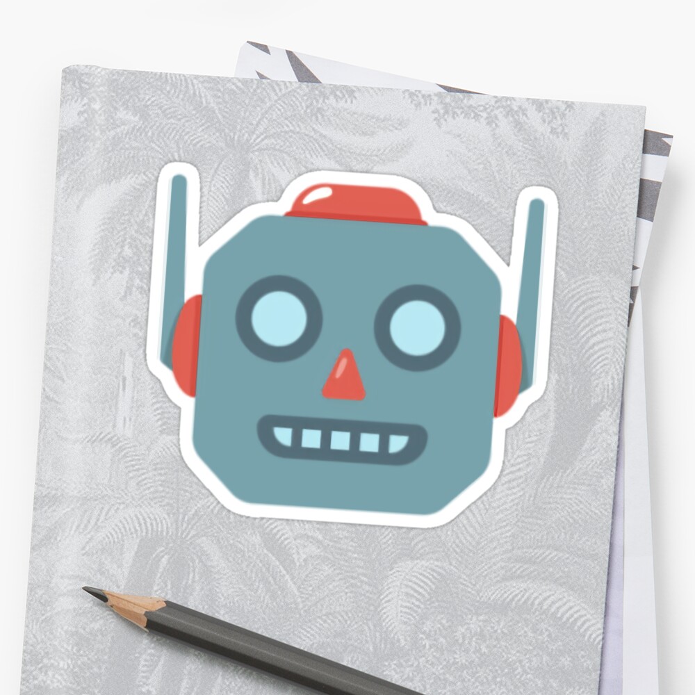 "Robot Emoji " Stickers by ChevDesign Redbubble