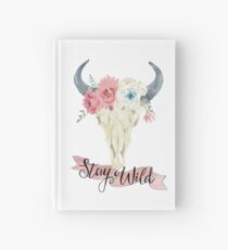 Stay Wild Boho Steer Hardcover Journal