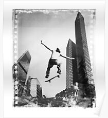 City Street Skateboard Skater Filmstrip, Poster