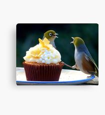 WHAT!! I'm Only Holding The Cupcake Up! - Silver-Eyes Canvas Print