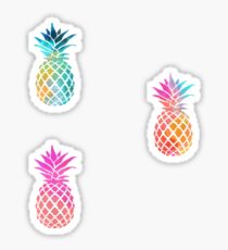 3 colorful pineapples Sticker