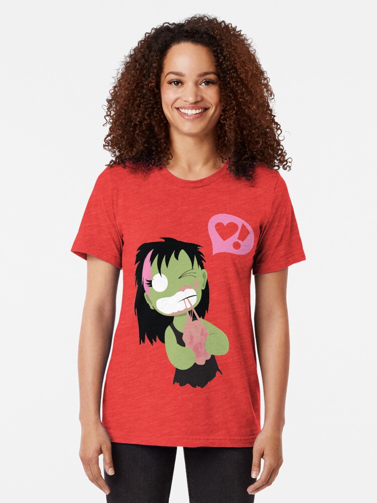 Alternate view of Mini Zombie Tri-blend T-Shirt