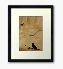 Cat vs Rat Framed Print