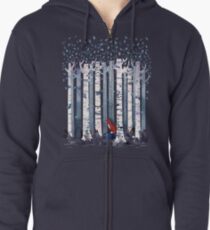 The Birches (in Blue) Zipped Hoodie