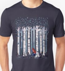 Camiseta unisex Los abedules (en azul)
