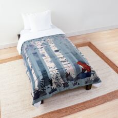 The Birches (in Blue) Comforter