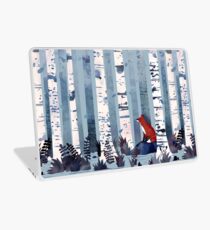 Die Birken (in Blau) Laptop Folie
