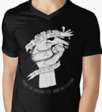 Your Heart Is A Muscle Reverse Men's V-Neck T-Shirt