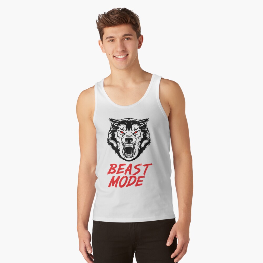 Beast Mode Gym Fitness Wolf Tank Top