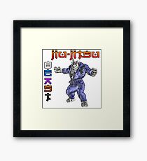 Jiu-Jitsu Beast Rhino Framed Print