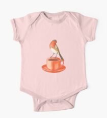 coffee loving robin bird One Piece - Short Sleeve