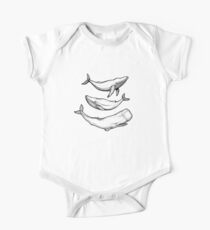 Wale in Schwarz Baby Body Kurzarm