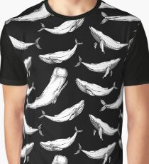 Whales in black Graphic T-Shirt