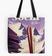 Sochi Russia Ski travel poster Tote Bag