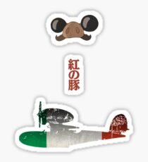 Ghibli Minimalist 'Porco Rosso' Sticker