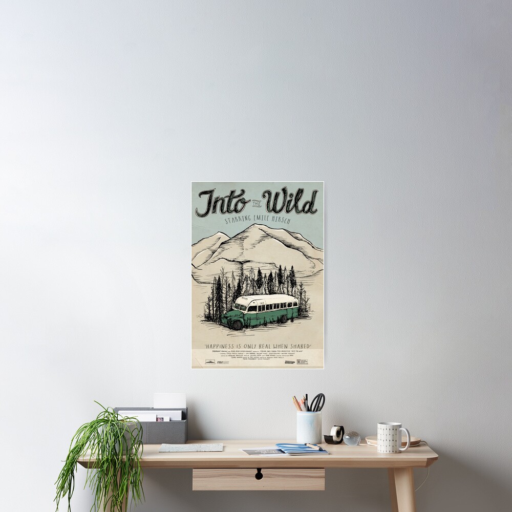 Into The Wild Illustrated Film Poster Poster