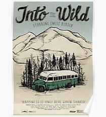 Into The Wild Illustrated Film Poster Poster
