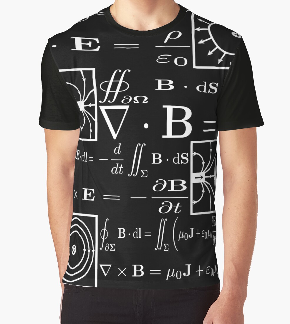 Maxwells Equations Graphic T Shirts By Feynman Redbubble 0873