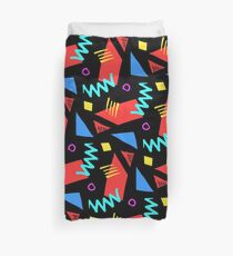 80s Squiggle Dance Pattern Duvet Cover