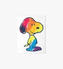 rainbow snoopy Art Board