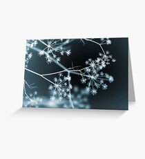 Midnight Glow. Dark Floral Greeting Card