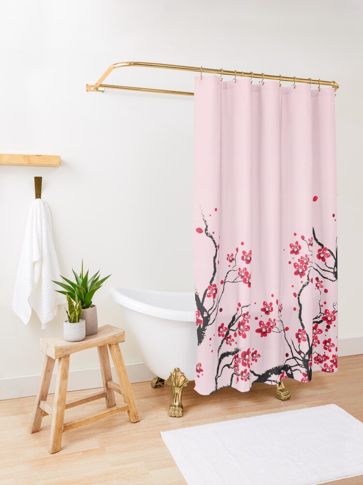 Alternate view of Cherry Blossom Shower Curtain