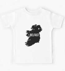 Belfast, Irland Silhouette Kinder T-Shirt