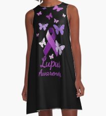Vestido acampanado Purple Awareness Ribbon: Lupus