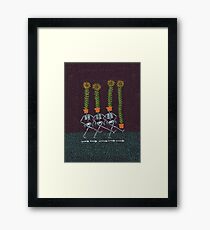Sunflower Skeletons Framed Print
