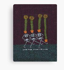 Sunflower Skeletons Canvas Print