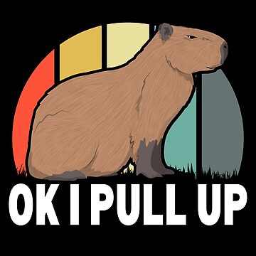 Ok I Pull Up Meme Giant Capybara Capzilla Funny Retro Backpack for Sale by  grex2908