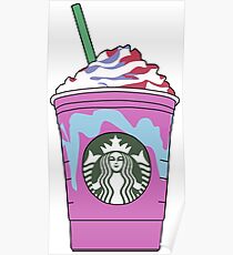 Starbucks Unicorn Frappuccino Illustration Poster Starbucks Unicorn Frappuccino Illustration Poster