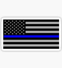 Dünne blaue Linie USA-Flagge Sticker