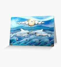 baby dolphins Greeting Card