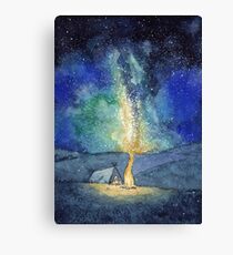 Watercolor Night Sky Canvas Print